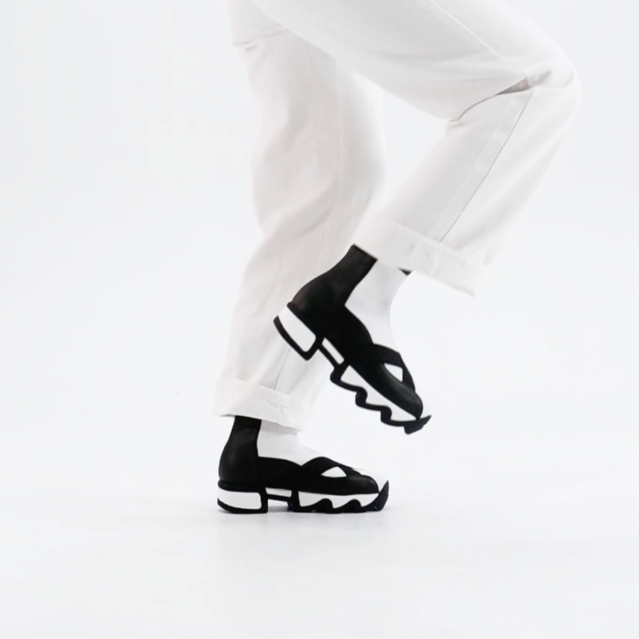 SOU Black White Mid Top Sneaker – iRi